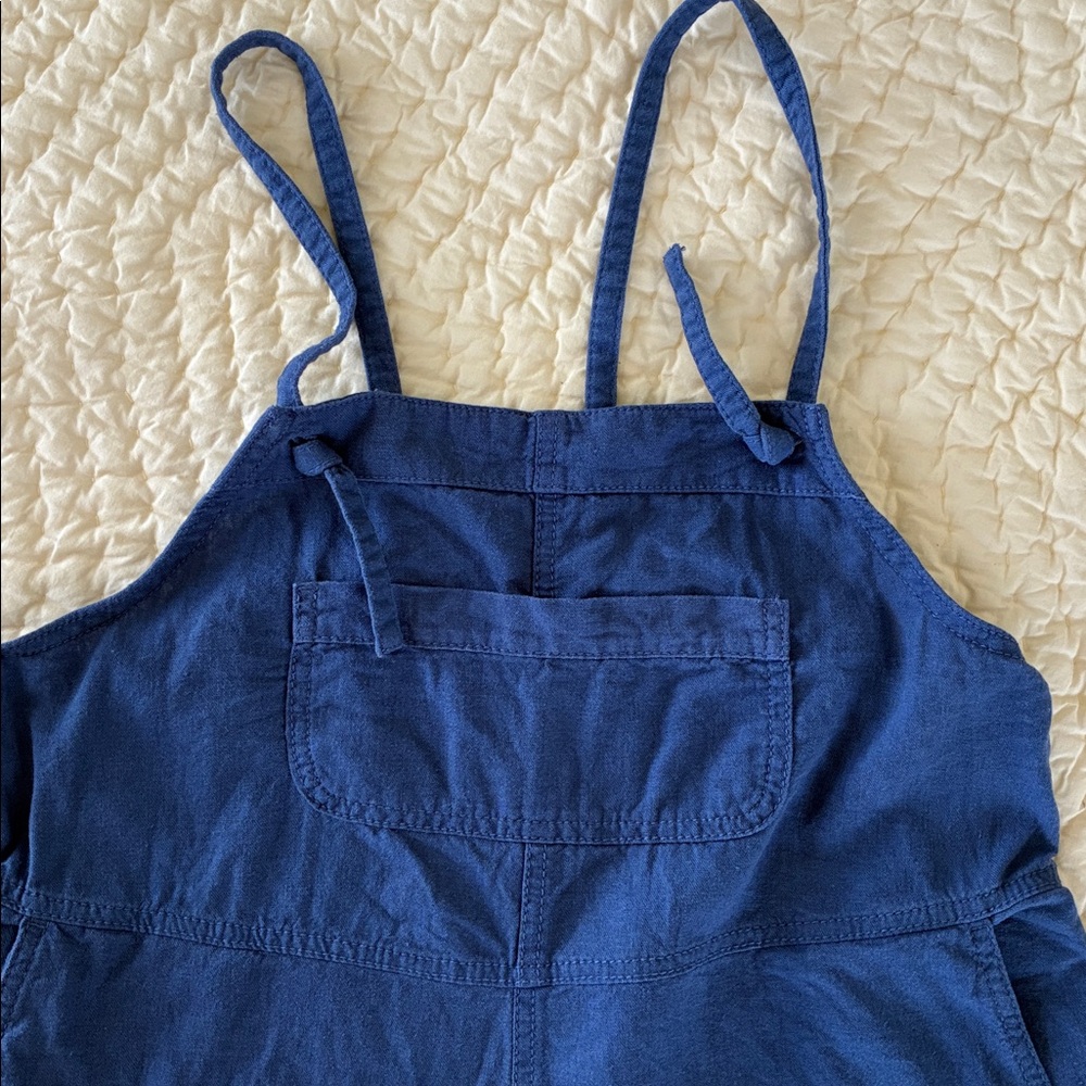 Blue short overalls shortalls boho bohemian hippie cottagecore EUC Old Navy - Picture 4 of 10